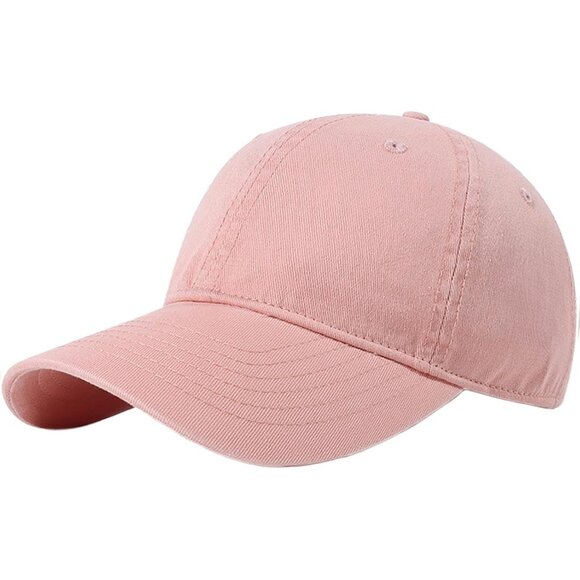 Women's Pink Fashion Baseball Cap Adjustable Strap Back Visor Sports Hat - Picture 1 of 6